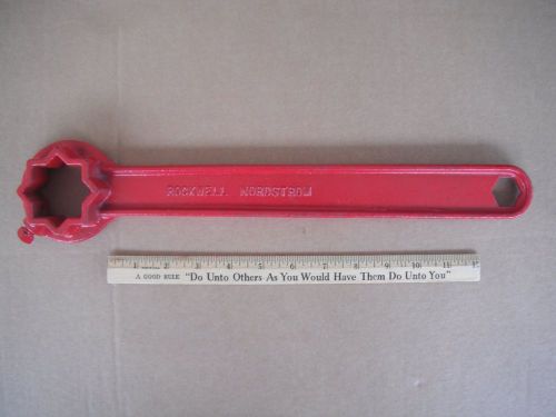 ROCKWELL NORDSTROM L-7 L7 VALVE HANDLE 8887 30529 Cast Iron Wrench 16-1/2&#034; long