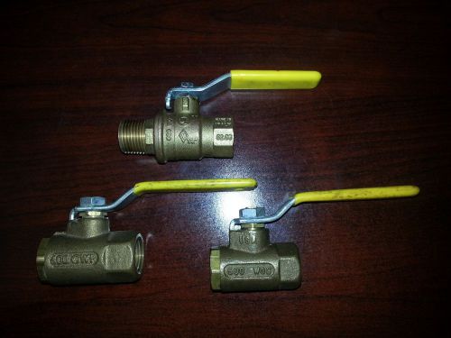 Apollo / ppe quarter turn ball valves 1/4 set of three 3/8-npt and 1/2-npt for sale