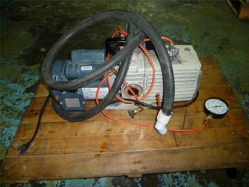 Ge 5kcr49sn0177t 722--60-117 3/4hp 1725rpm 1phase vacuum pump w/ vacuum gauge for sale
