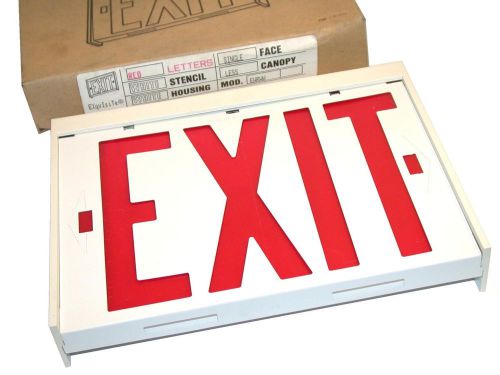 Up to 2 new exquisite 120v dual lamp exit signs 1 3/4&#034; x 7 1/2&#034; x 10 1/2&#034; ewrww for sale