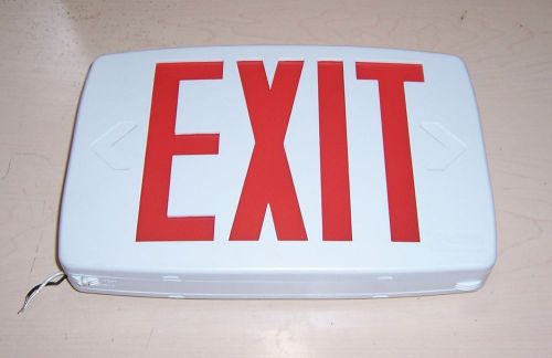 Plastic White LED Emergency Exit Sign with Battery LQM S W 3 R