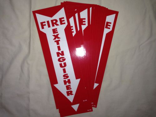 FIRE EXT. 4X12&#034; VINYL SELF ADHESIVE STICKERS. QTY OF 25. ***FREE SHIPPING***