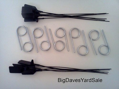 10 -  fire extinguisher lock pins  and  12 - tamper seals   (black) for sale