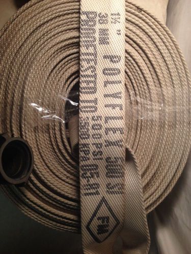 2. 100ft 1 1/2&#034; polyflex 500 psi firehoses firehose. 200 feet total for sale