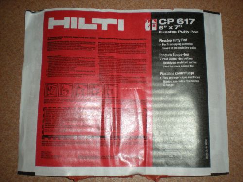 (5) Hilti CP 617 Firestop Putty Pads 6x7x1/8&#034;  - # 309760  GREAT PRICE