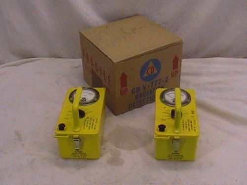 Pair CD Civil Defense Radiation Detector Meters &amp; Box
