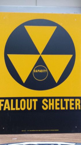 Orginal civil defense fallout shelter sign for sale