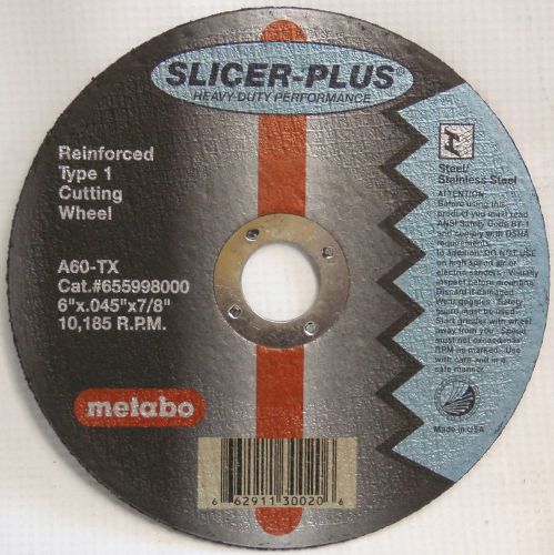 Metabo 55.998 55998 6&#034; Slicer-Plus Cut-off Wheels-Box of 50 655998000