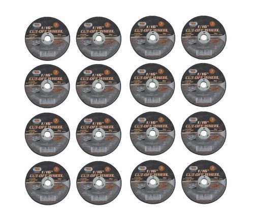 16 pc 3&#034; metal steel cut off wheel 1/16&#034; thickness 3/8&#034; arbor type 41 flat disc for sale
