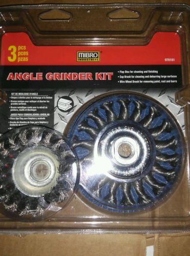 4 1/2&#034; FLAP DISK- 4 INCH TWIST WIRE WHEEL 5/8 ARBOR-4 IN KNOTTED WIRE CUP 5/8