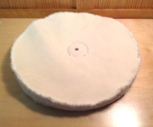 (2) 10 &#034; dia. 40 ply polishing wheel muslin cotton center sewn fits 1/2&#034; arbor for sale