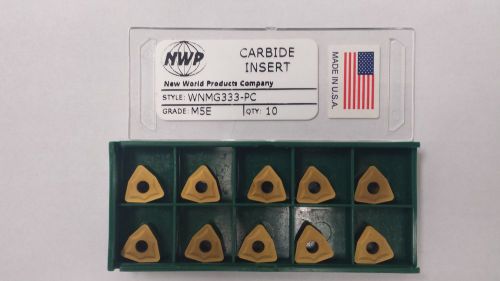 New world products wnmg333-pc m5e (c5 multi cvd tin coat) carbide inserts 10pcs for sale