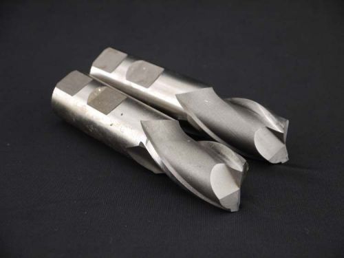 2x fastcut tool 74066 hss 1&#034;x1&#034;x1-5/8&#034; 2 flute center cutting square end mill for sale