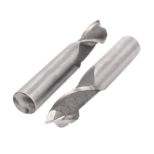 1/2&#034; x 1/2&#034; high speed steel straight shank 2 flutes end mill cutter 2 pcs for sale