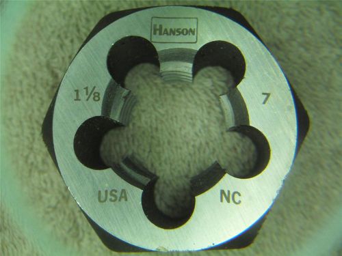 IRWIN HANSON DIE  1-1/8  7 NC RETHREADING FRACTIONAL HEXAGON DIE