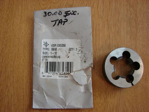 1&#034; CLE-LINE  1-12 UNF Round Adjustable Die  Style 0610 MADE IN USA