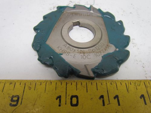 Fette A80x5N SP1250 1077614 Staggered Tooth Milling Cutter 22mm Bore KHSS-E 10C