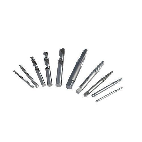 10pc screw extractor &amp; left hand drill bit new set for sale