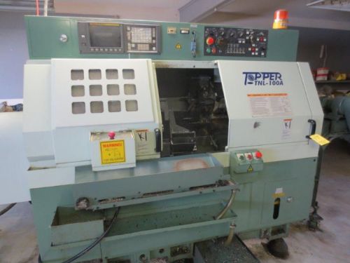 2000 TOPPER MODEL TNL-100A CNC TURNING CENTER w/BARFEED &amp; FANUC 0T CONTROL