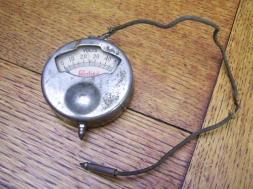 Vintage Sterling Volt Meter 1916 0-50 volt range with original lead