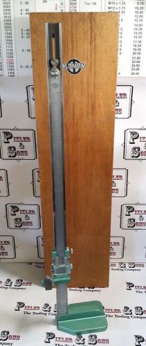 Immaculate! kanon 24&#034; imperial &amp; metric height gage w/ wooden box for sale