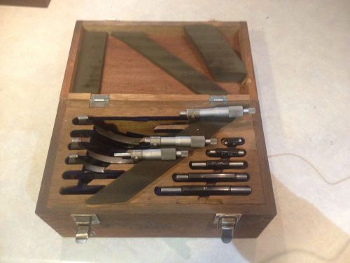 Three NSK Outside Micrometers 2&#034;-3&#034;, 3&#034;-4&#034; &amp; 5&#034;-6&#034;. Carbide Tip With Case