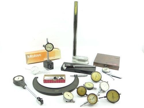 Lot of inspection instruments indicator micrometer gauge starrett for repair for sale