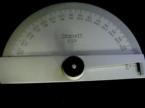 Starrett C19 Chrome Protractor NEW