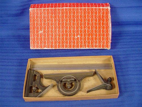 Starrett 435-12-4r combination square set machinist/carpenter metal/wood tool for sale