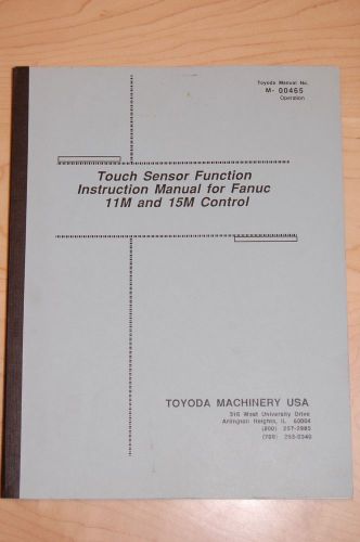 Toyoda Manual No. M-00465 Touch Sensor Function