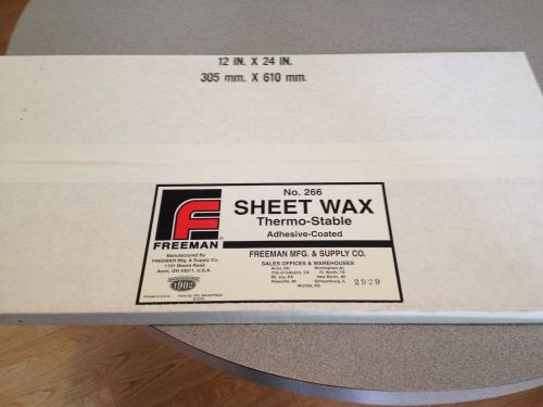 Freeman Sheet Wax #266 12&#034; x 24&#034; Unopened Box 0.015&#034;