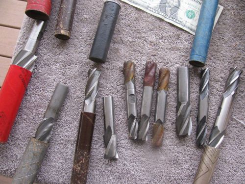 10 end mills and double mill  machinist    toolmaker tool tools