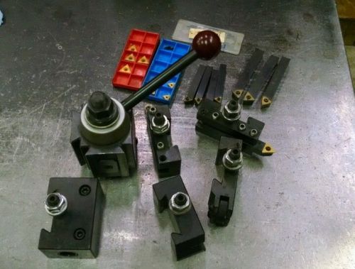 PHASE II 250 SERIES (CXA) LATHE QUICK CHANGE TOOL POST SET FROM SOUTH BEND 10K