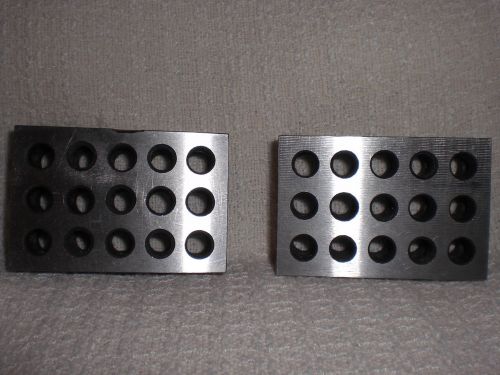 1 Matched Pair of Precision 1-2-3 Blocks, 3/8 inch Tapped Holes