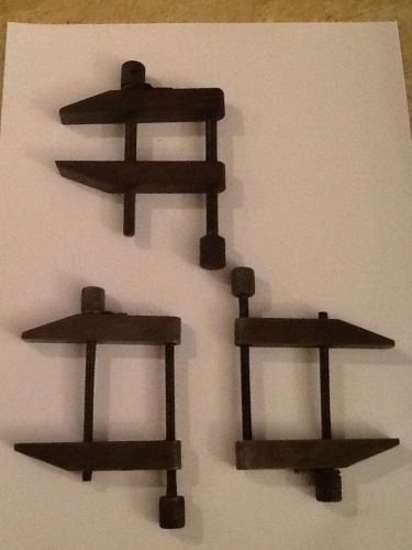 Vintage lot of 3 parallel clamps 2&#034; opening tool maker made for sale