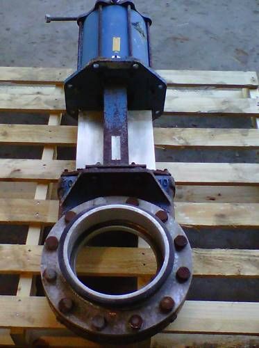 10&#034; dezurik stainless steel slide gate valve (2) available for sale