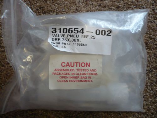 New furon 1106560 310654-002 valve pneumatic tee .25 orf .75x.38x for sale
