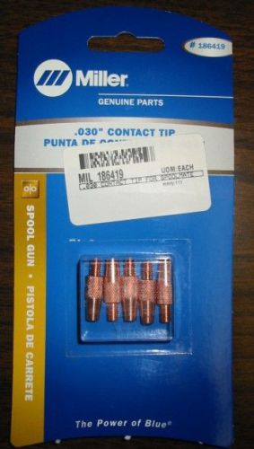 Miller Genuine .030&#034; Contact Tips for Spool Gun - Qty 5 - 186419