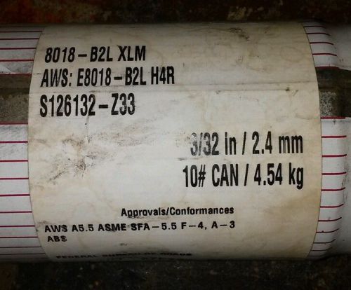 McKay Welding Rod Electrodes 8018-B2L XLM  3/32&#034; 10 Lb Can - NEW!