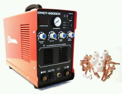 Simadre 110/220v 5200dx 50a plasma cutter 200a tig arc mma welder extra 30 tips for sale