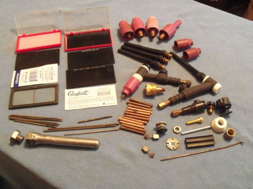 Assorted welding  lot tig mig nozzles lense tips more!! for sale