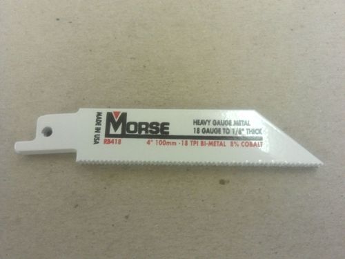 Mk morse rb418t05 bimetal reciprocating saw blade, 4-inch 18tpi, 5-pack free shi for sale