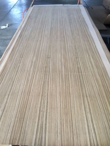 Wood veneer zebrawood 41x121 1pcs total 10mil paper backed &#034;exotic&#034;box19.1 for sale