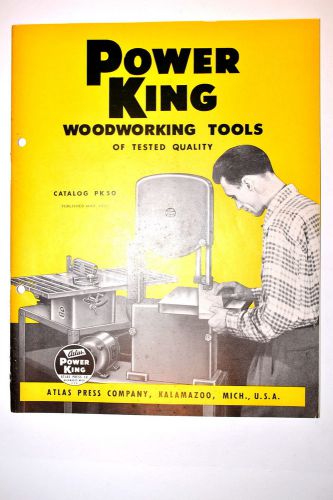 Atlas power king woodworking tools catalog pk50 1950 #rr173 saw lathe drill for sale
