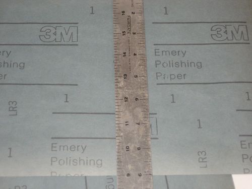 Machinist/toolmakers 3m polishing emery paper #1 /10 sheets lr3  9&#034;x13-3/4&#034; for sale