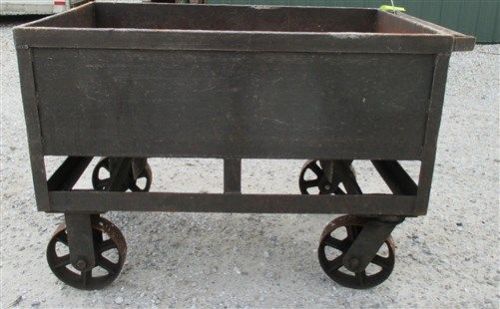 Factory Cart Miners Ore Bed Steel Cast Iron Wheel Industrial Age Mine Railroad j