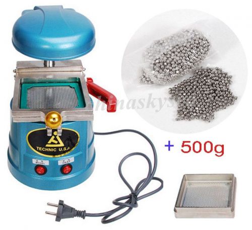 Dental lab dentist vacuum forming molding machine 1000w + 500g metal iron ball for sale
