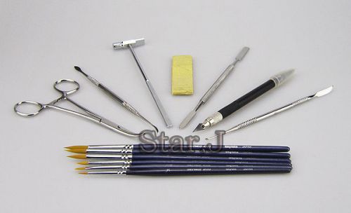 13pcs Dental Porcelain Ermine Brush Pen Set Dental Carving Hand Tools