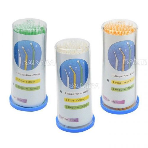 3 Kits Disposable Dental Micro Applicator Brush Bendable Superfine 100pcs/kit