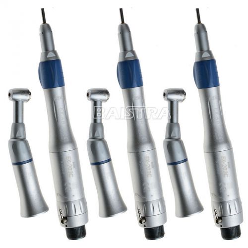 3XDental Push Button Low Speed Handpiece Straight/Contra Angle+Air Motor E-Type